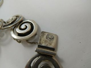 Vtg Los Castillo Mexico Swirl Necklace Bracelet Screw Back Earrings 317 153 gram 2