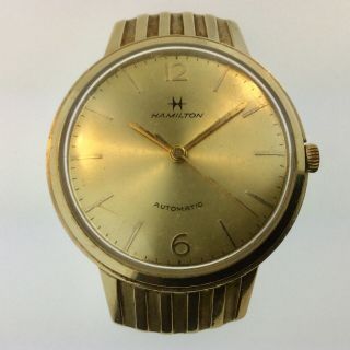 Hard - To - Find 1961 Vtg Hamilton K - 420 Automatic 10k Gold - Filled Watch For Repair