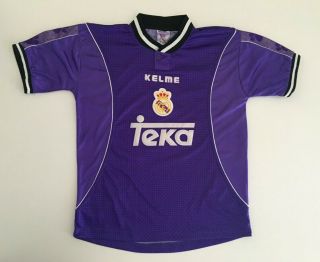RAUL Real Madrid 1997/98 Away Football Shirt S Soccer Jersey KELME Vintage 4