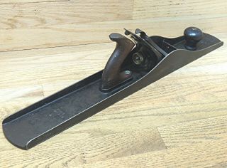 TYPE 3 1900 - 1908 STANLEY BED ROCK No 608 C CORRUGATED JOINTER PLANE - ANTIQUE TOO 2