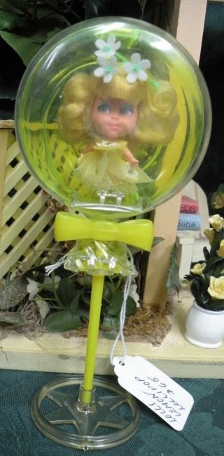 1966 Vintage Liddle Kiddles Doll Lolli - Lemon Kiddle Sweet Treat Lollipop Mattel