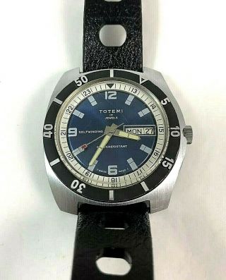 Vtg Totemi Brevets Sicura Breitling Automatic Wrist Watch