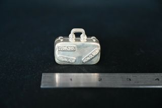 Tiffany & Co Vintage Suitcase Luggage Travel Sterling Silver Pill Box