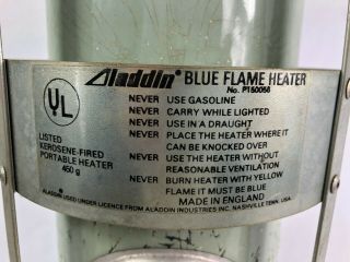 Vintage Aladdin Lamp Co.  Blue Flame Kerosene Heater Series 15 Made In England 2