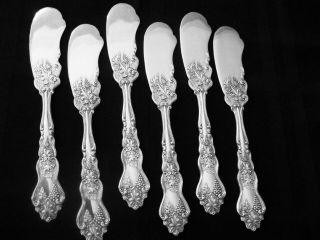 Moselle Flatware American Silver Co.  Art Nouveau C.  1906 Set Of 6 Butter Knives