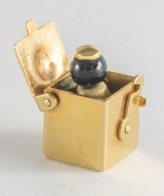 Jack In The Box Vintage 14k Gold Mechanical Charm
