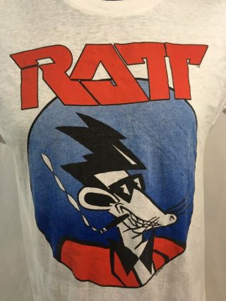 Vintage 80 ' s 1987 Ratt Dancing Undercover Concert Tour Screen Stars T - shirt L/XL 3