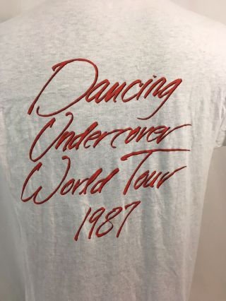 Vintage 80 ' s 1987 Ratt Dancing Undercover Concert Tour Screen Stars T - shirt L/XL 4