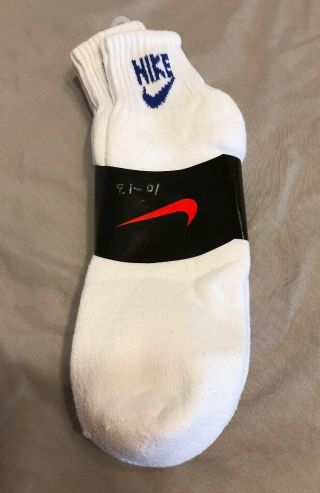 Vtg With Tags Nike Socks Old Logo Size 10 - 13 Vtg 80s 90s Lebron Shoe