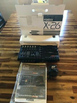 Fostex X - 26 Vintage 4track Multi - Track Cassette Recorder W/ Orignal Box