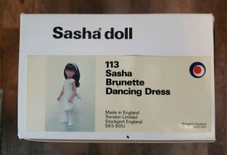 Vintage Sasha Doll 113 Brunette Blue Ballerina Dress in 4