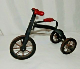 Vintage Toy Doll Bike Tricycle Wood And Metal