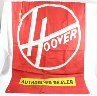Hoover Authorised Dealer Vintage Hanging Cloth Banner 49” Long