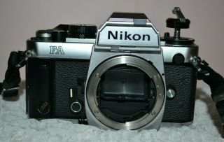 Vintage Nikon Fa 35mm Slr Film Camera Body Only W/ Leather Case Sn 5024736