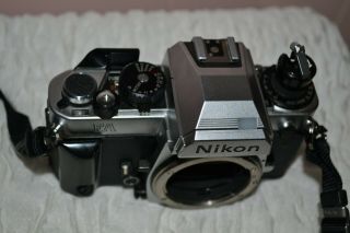 Vintage Nikon FA 35mm SLR Film Camera Body Only w/ Leather Case SN 5024736 4
