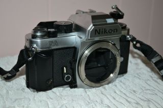 Vintage Nikon FA 35mm SLR Film Camera Body Only w/ Leather Case SN 5024736 5