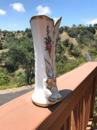 Vintage/Antique Peint a la Main J D Made in France,  hand painted Vase 10” 4