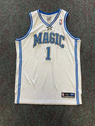 Reebok Vintage Orlando Magic Tracy Mcgrady White Authentic Jersey Rare Size 44