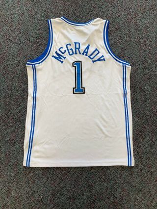 Reebok Vintage Orlando Magic Tracy mcgrady White Authentic Jersey Rare Size 44 5