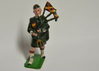Lead Soldier Johillco Britains? England Scottish Bagpiper 54mm Antique 40 