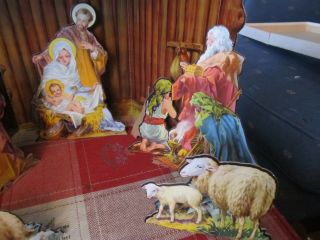 Vintage Nativity Christmas Crib set 1933 COMPLETE 3