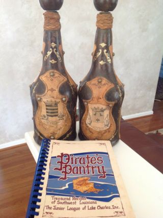 Vintage Pirates Of The Caribbean Rum Bottles From Disney World,  Pirate Cookbook