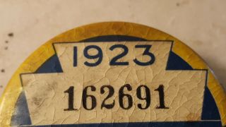 1923 Pa Pennsylvania Fishing License Resident Button 2