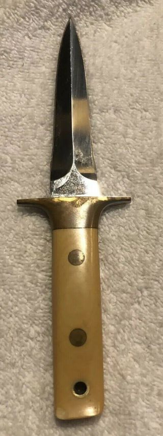 Vintage 1980’ Al Mar Fang1 5001 Seki Japan Boot Dagger Knife W/Original Sheath 2