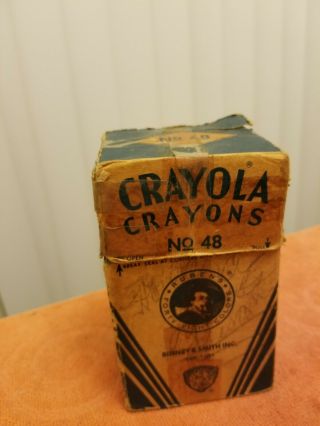 Vintage Crayola Crayons No.  48 Rubens Forty - Eight Colors Binney & Smith