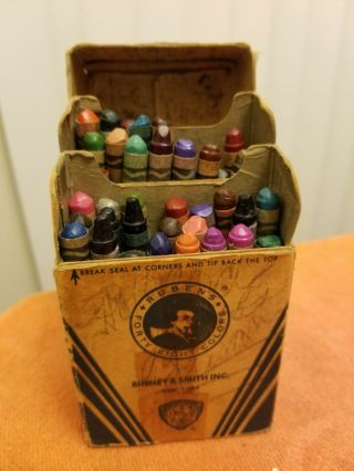 Vintage Crayola Crayons NO.  48 Rubens Forty - Eight Colors Binney & Smith 3