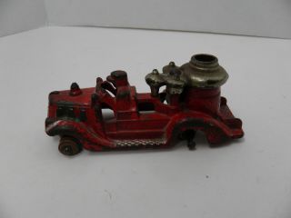 Vintage Hubley USA Cast Iron Fire Engine Truck Toy - As Found 4