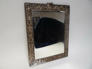 Large Silver Repousse Easelback Mirror By James Deakin & Son 1908