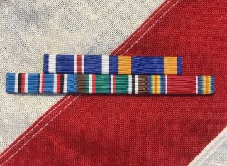 Wwii Mounted 5 Ribbon Bar For European Service Eto Ww2 Dfc Am Made In Usa