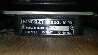 Kingsley Hot Foil Stamping Machine Vintage M - 75 Model 5