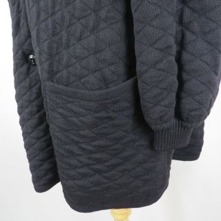 Vintage Valentino Studio women ' s black size 44 (US 10) wool knit coat 3
