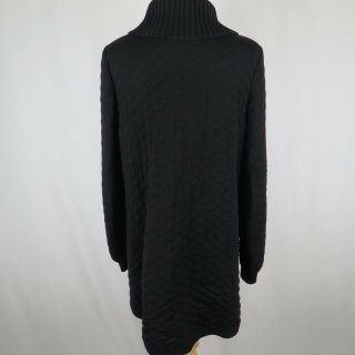 Vintage Valentino Studio women ' s black size 44 (US 10) wool knit coat 4