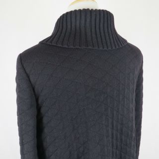 Vintage Valentino Studio women ' s black size 44 (US 10) wool knit coat 5