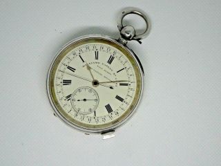 Williams Patent Silver Pocket Watch 1892 " Rare And Interesting Watch " - Sotheby 