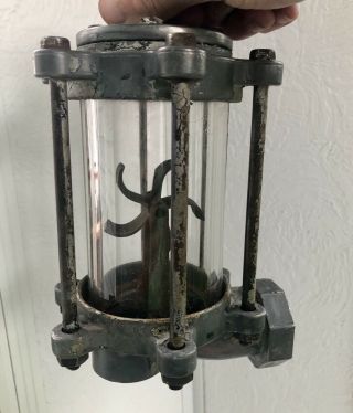 Vintage Old Gas Pump Visi Gauge Glass Tokheim Glass Parker 1930 1920