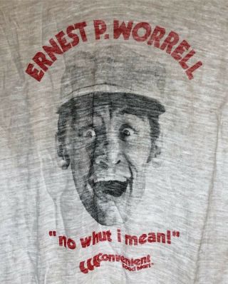 Vintage Ernest P Worrell Jim Varney 1986 Screen Stars Made In USA Sz M Ringer 3