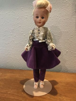 Schiaparelli Vintage Doll 1950’s Era But Only Displayed On Stand 12” High
