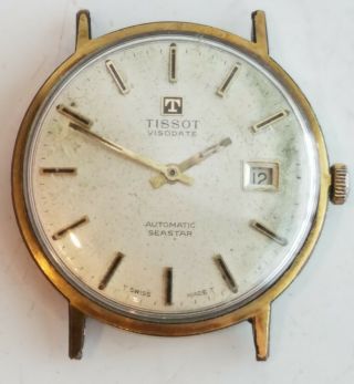 Vintage Tissot Visodate Seastar Automatic Mens Wrist Watch Runs Swiss