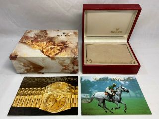 Vintage Rolex Watch Box Case Ladies 14.  00.  02 Booklet 0426222