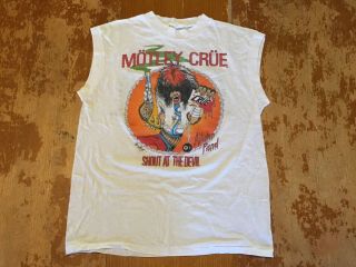 Vintage 1984 Motley Crue Concert Tour Shirt T - Shirt Ozzy Osbourne Iron Maiden