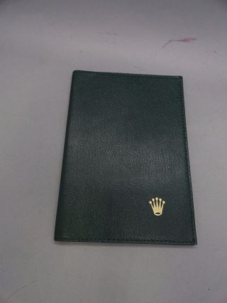 Rolex Geneva Vintage Leather Passport Holder Wallet Card Holder Vintage Rare