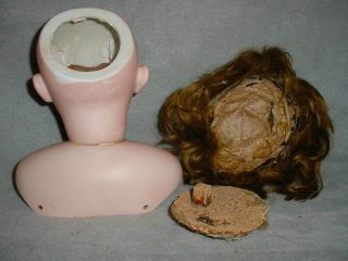 Antique Simon Halbig 1009 Bisque Head Doll w/Cork Pate 10