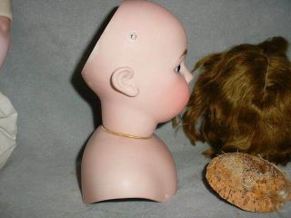 Antique Simon Halbig 1009 Bisque Head Doll w/Cork Pate 7