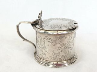 Large Early Victorian Silver Mustard Pot - W R Smiley,  London,  1843.