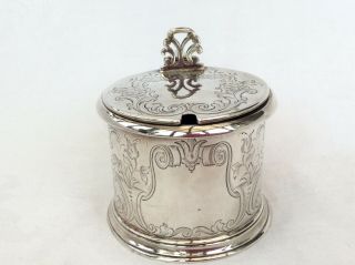 LARGE EARLY VICTORIAN SILVER MUSTARD POT - W R Smiley,  London,  1843. 4