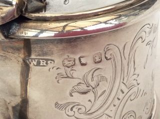 LARGE EARLY VICTORIAN SILVER MUSTARD POT - W R Smiley,  London,  1843. 6